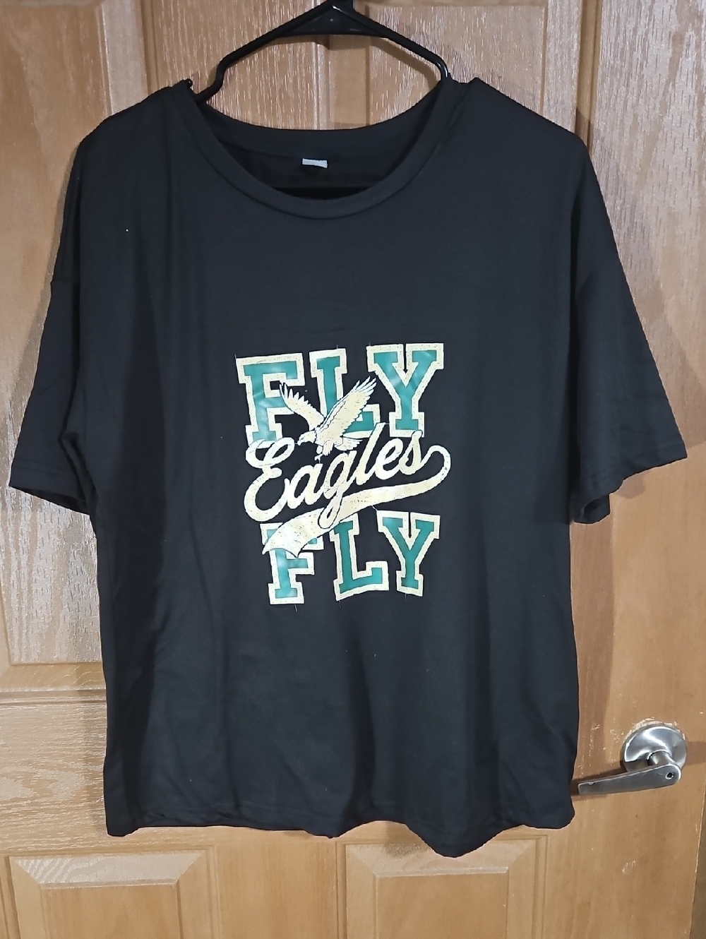 Black 'Fly Eagles Fly' Short Sleeve Tee